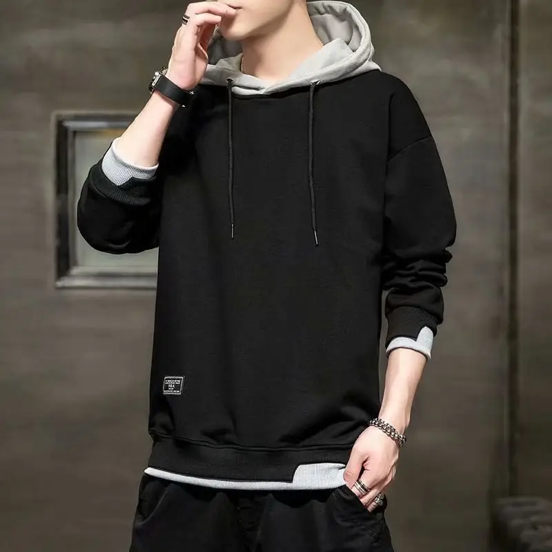 Men's Orange Hooded Sweatshirt New Color Loose Fit Casual Wear - Image 9