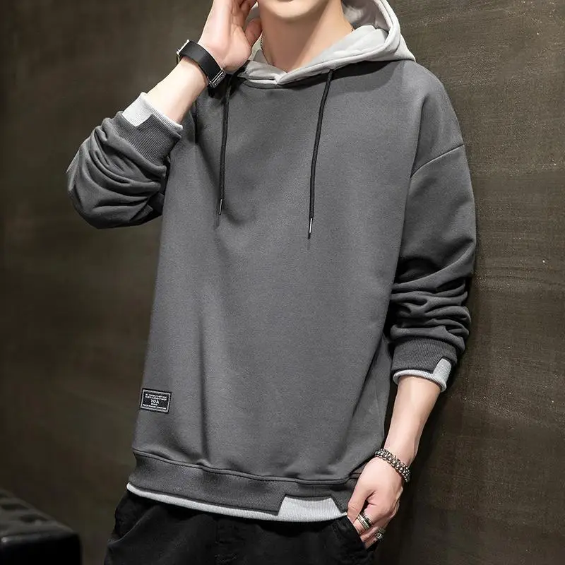 Men's Orange Hooded Sweatshirt New Color Loose Fit Casual Wear - Image 2