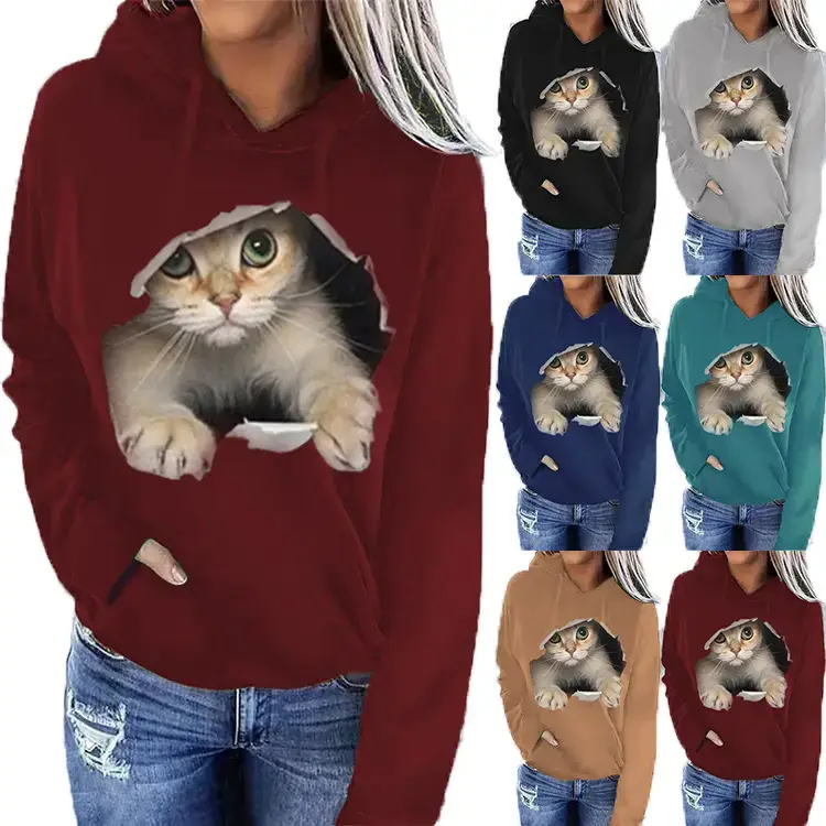 Women Striped Button T-Shirt Long Sleeve Blue White — feature 8