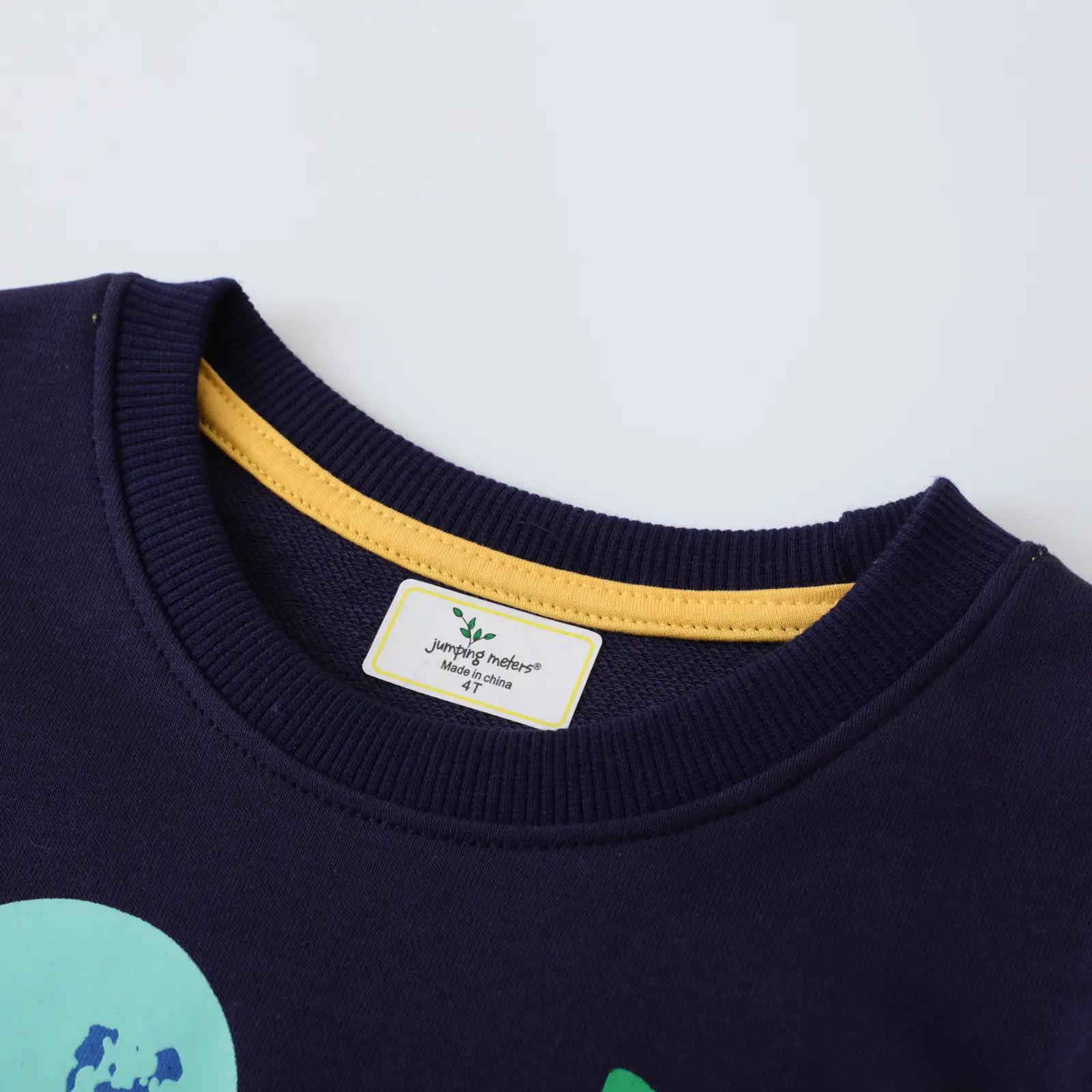 Kids Green Dinosaur Sweatshirt Small Medium - Image 3
