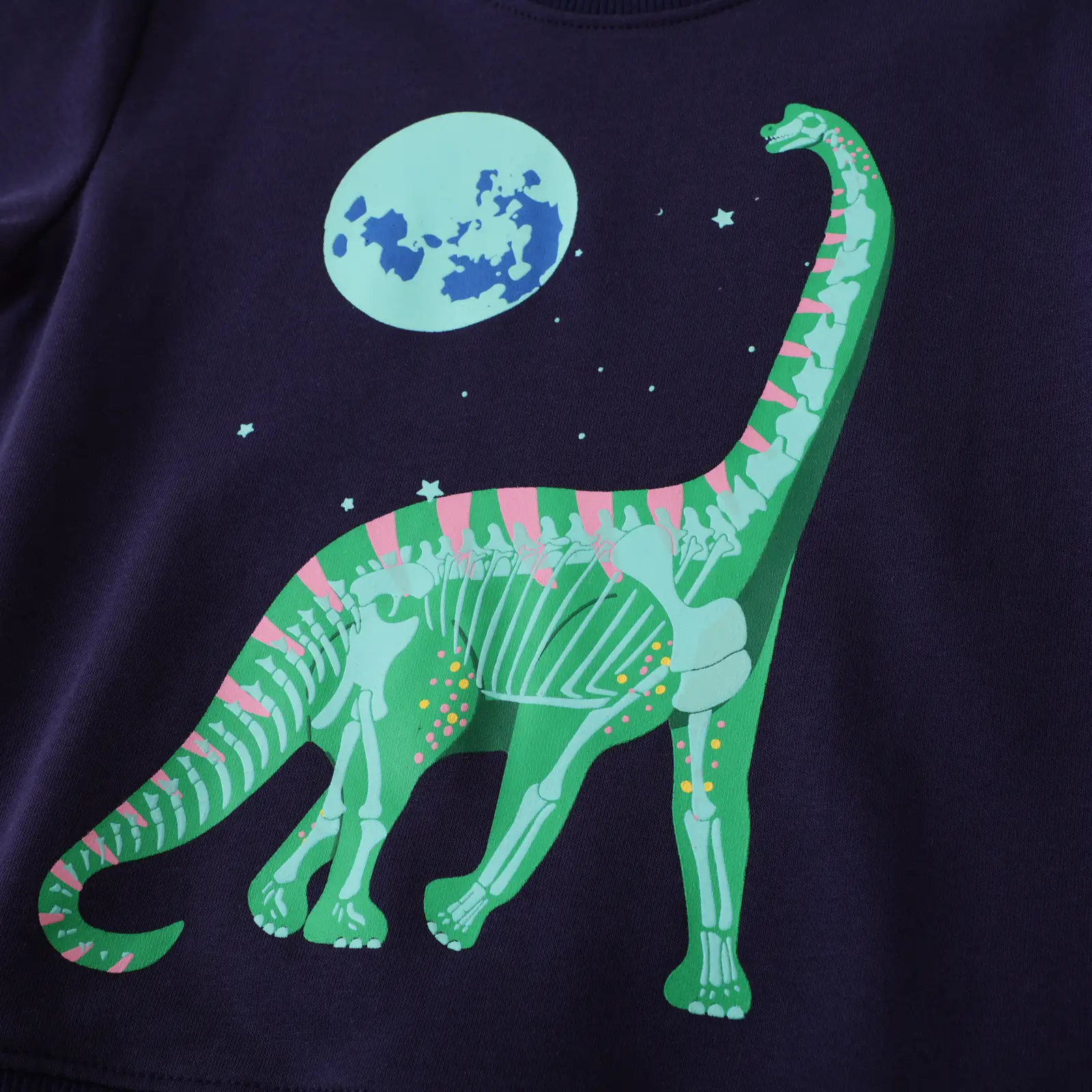 Kids Green Dinosaur Sweatshirt Small Medium - Image 4