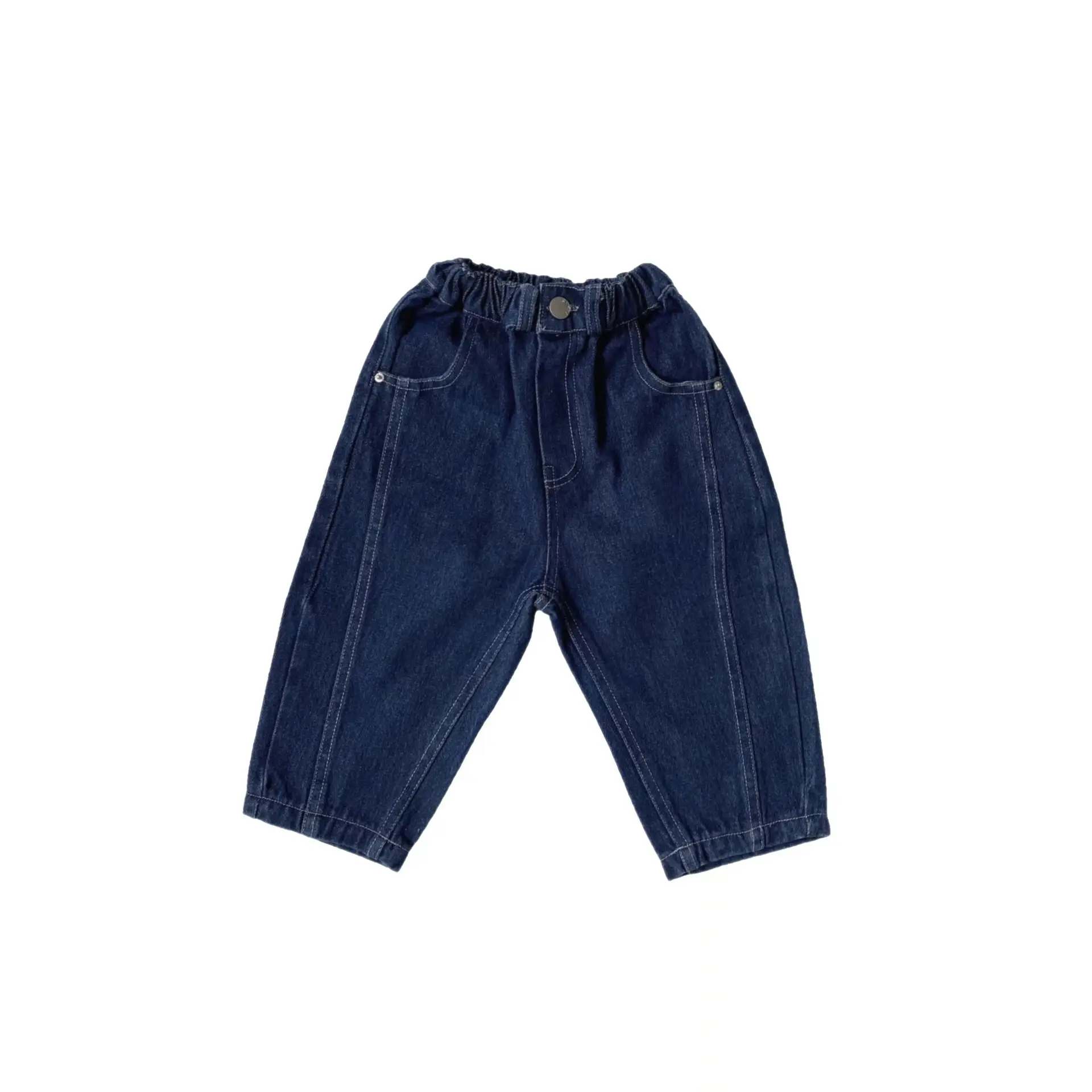 Gl-Kids Wide Leg Jeans for Men Women Blue Denim - Image 6