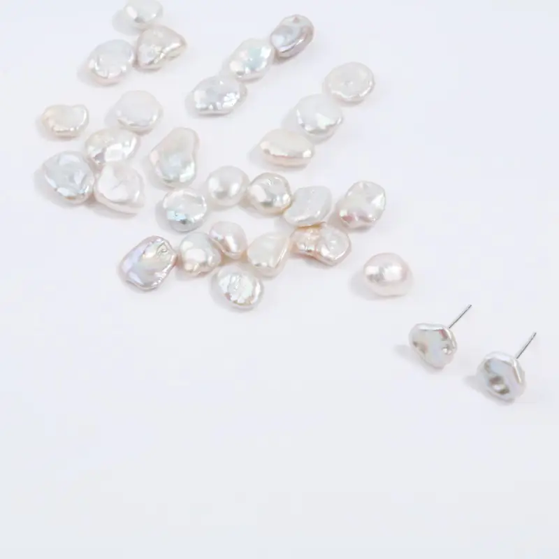 Women's White Cloud Earrings with Sparkling Beads - Image 4