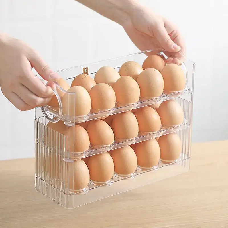 Automatic Flip Egg Storage Box Refrigerator Side Door - Image 4