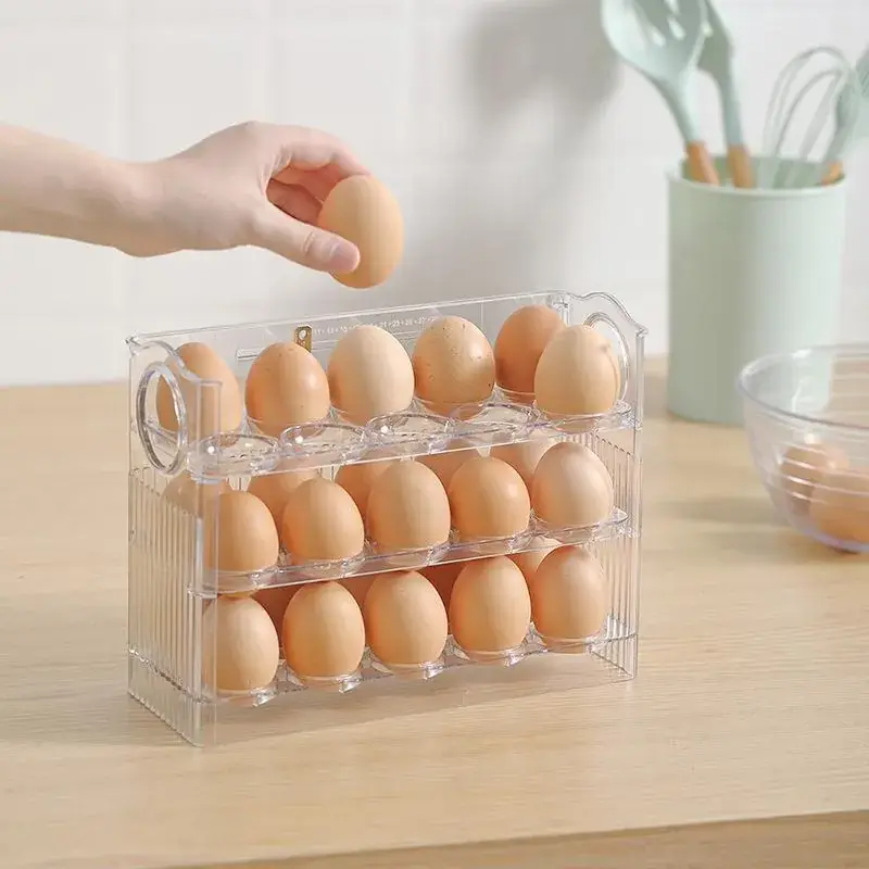 Automatic Flip Egg Storage Box Refrigerator Side Door - Image 6