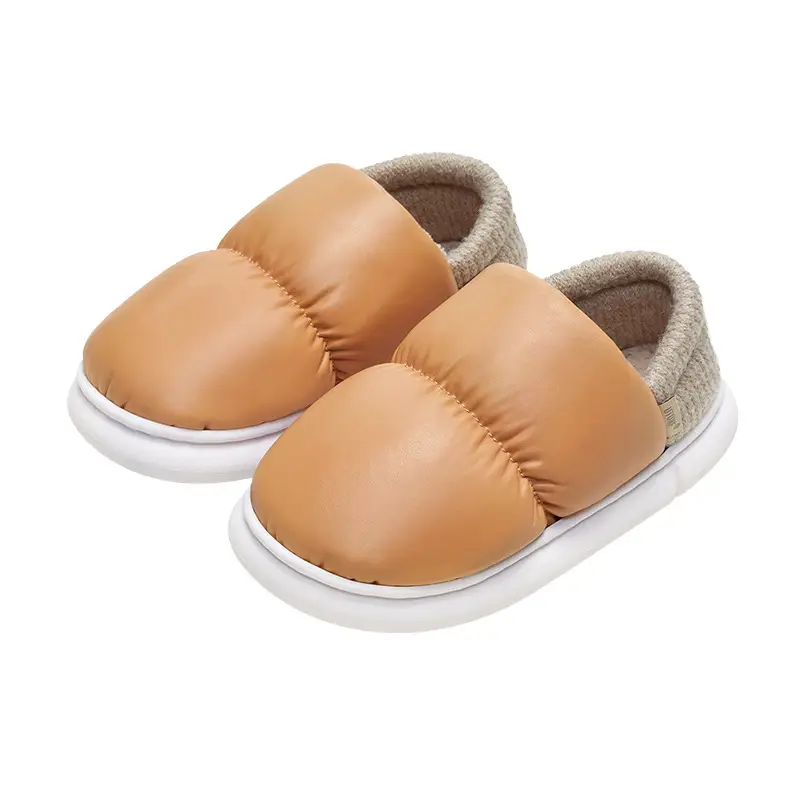 Women's high-profile toast shoes, cotton-padded slippers, postpartum winter confinement shoes, fleece-lined cotton-padded shoes, home indoor non-slip men's shoes