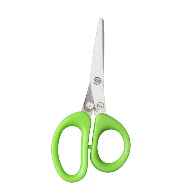 Stainless Steel Multi-Layer Scissors Green Handle 9cm - Image 11