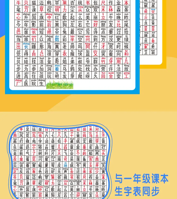Primary School Learning Wall Chart Set with Pinyin & Math Tools — feature 3