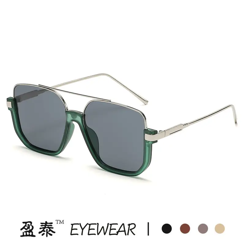Hawksbill Gold Transparent Square Sunglasses - Image 13