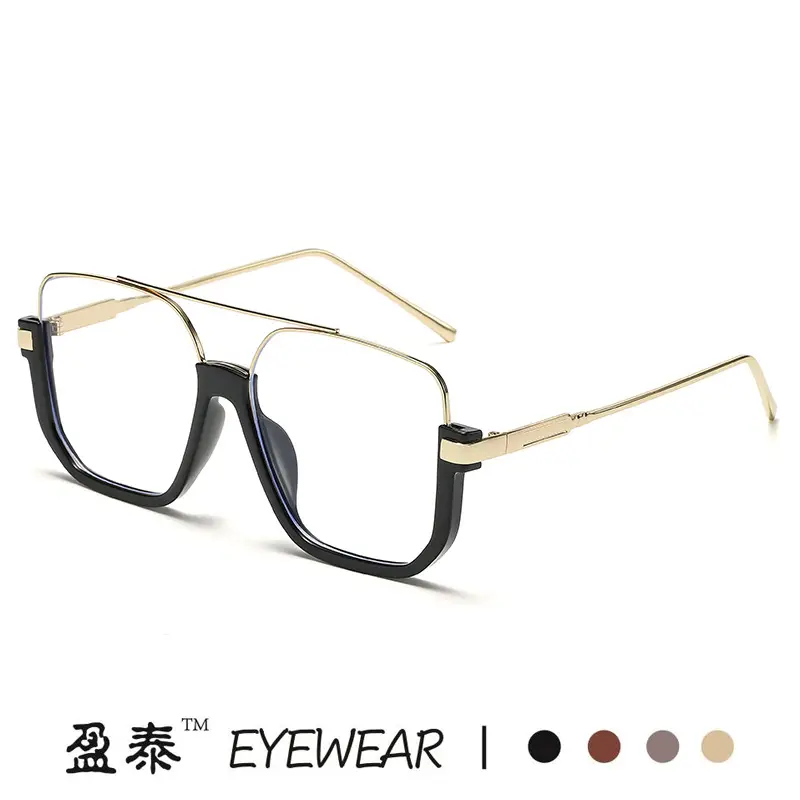Hawksbill Gold Transparent Square Sunglasses - Image 15