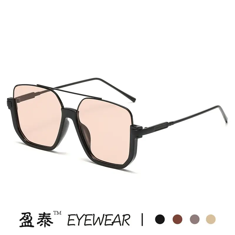 Hawksbill Gold Transparent Square Sunglasses - Image 16