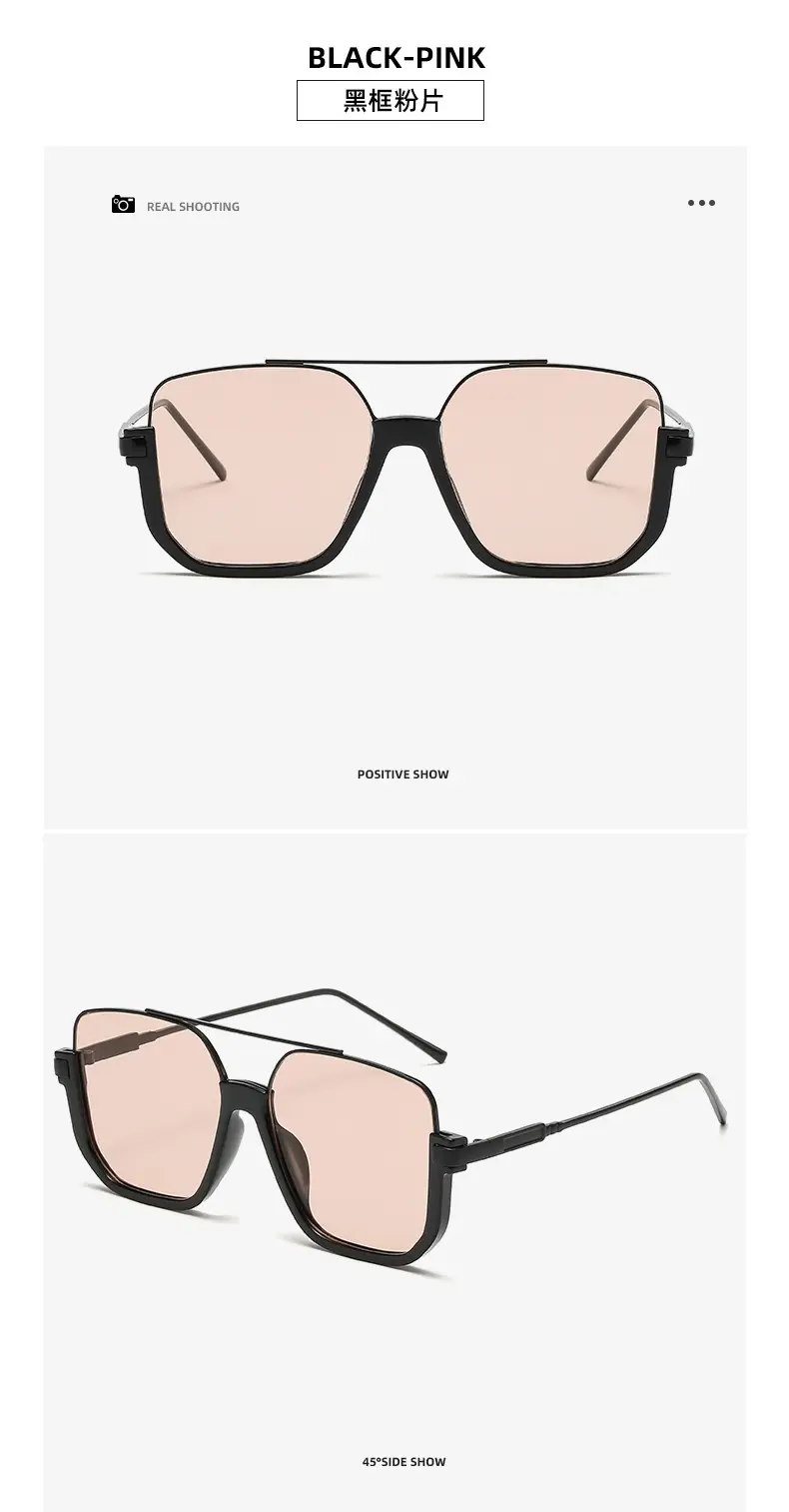 Hawksbill Gold Transparent Square Sunglasses — feature 16