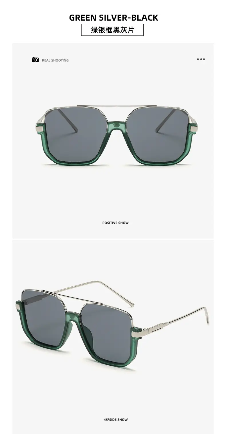 Hawksbill Gold Transparent Square Sunglasses — feature 20
