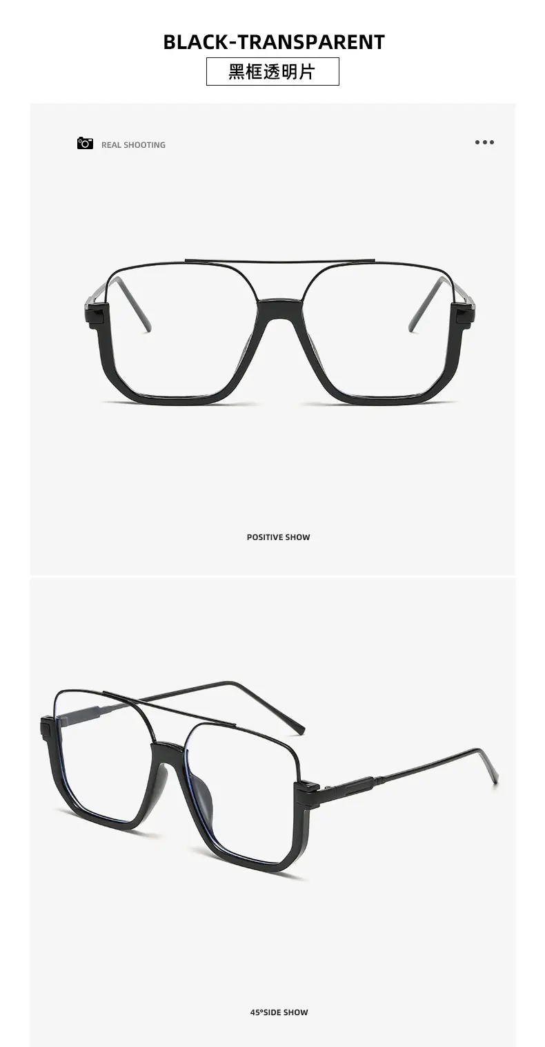 Hawksbill Gold Transparent Square Sunglasses — feature 21