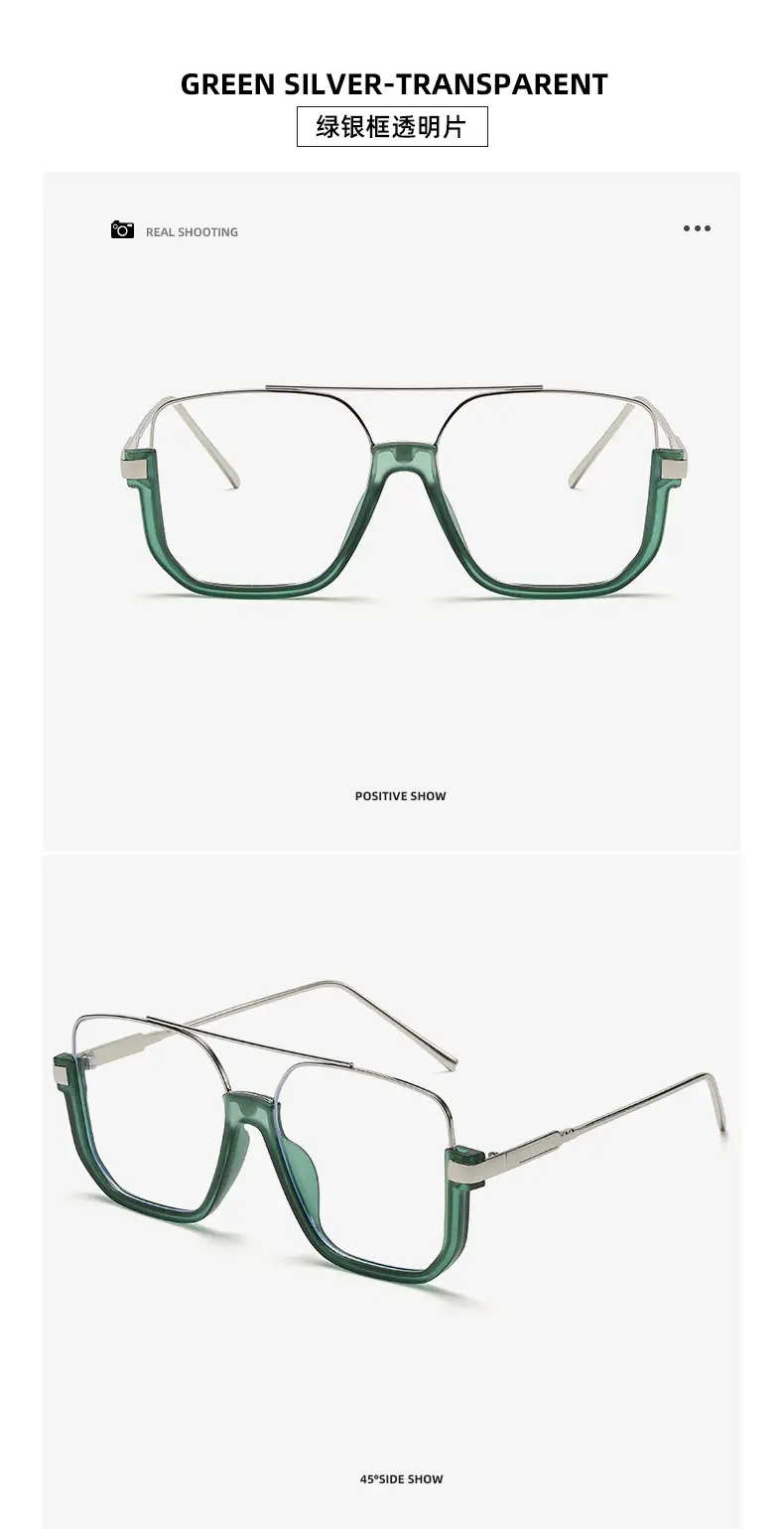 Hawksbill Gold Transparent Square Sunglasses — feature 24