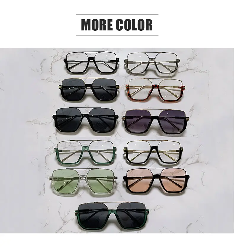 Hawksbill Gold Transparent Square Sunglasses — feature 26