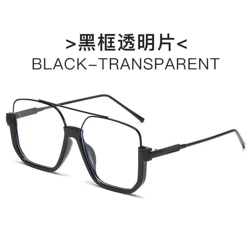 Hawksbill Gold Transparent Square Sunglasses - Image 11