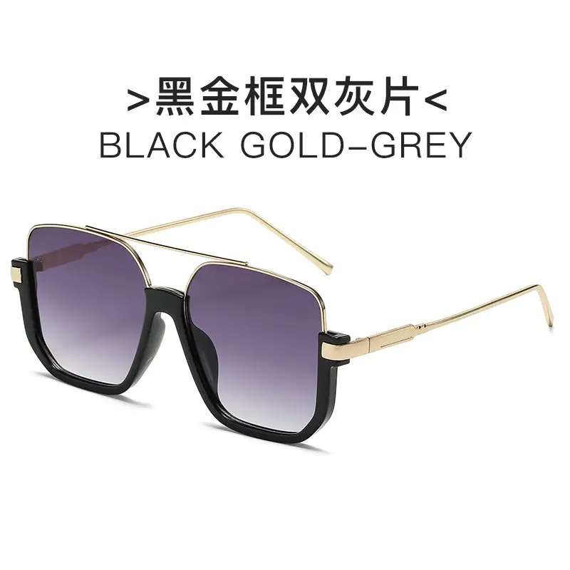 Hawksbill Gold Transparent Square Sunglasses - Image 4
