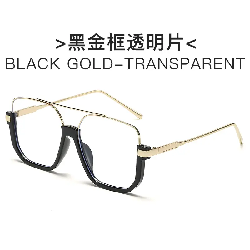Hawksbill Gold Transparent Square Sunglasses - Image 7