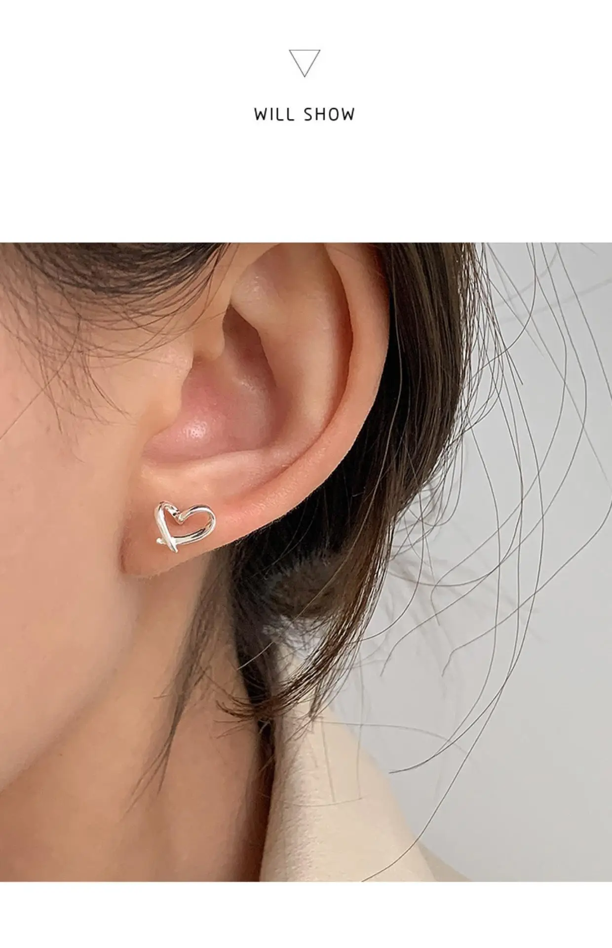 925 Silver Hollow Heart Earrings for Women — feature 7