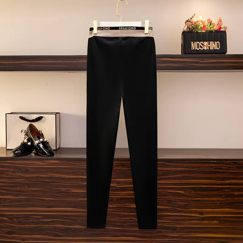 Black Slimming Leggings Plus Size 2024 Spring - Image 6