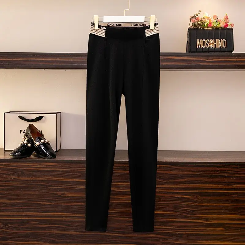 Black Slimming Leggings Plus Size 2024 Spring - Image 3