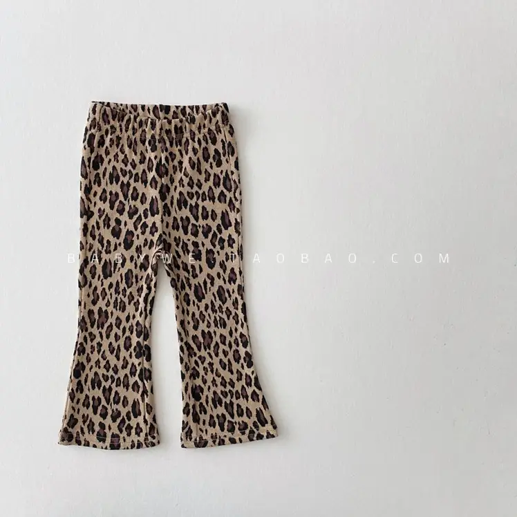 Girls Plaid Flared Pants Spring Autumn Medium to Large