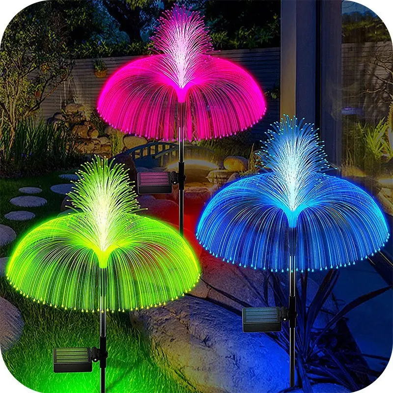 Solar Jellyfish Lamp Outdoor Double Layer Star Moon Decor - Image 9