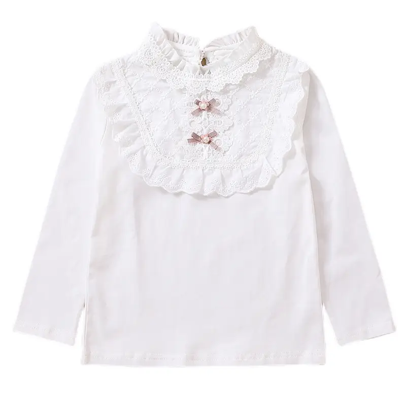 Girls White Lace Long Sleeve Top 2024 - Image 5