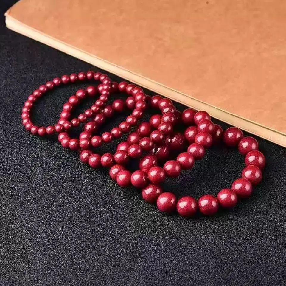 Red Round Bead Bracelet Set for Men Women Birth Year