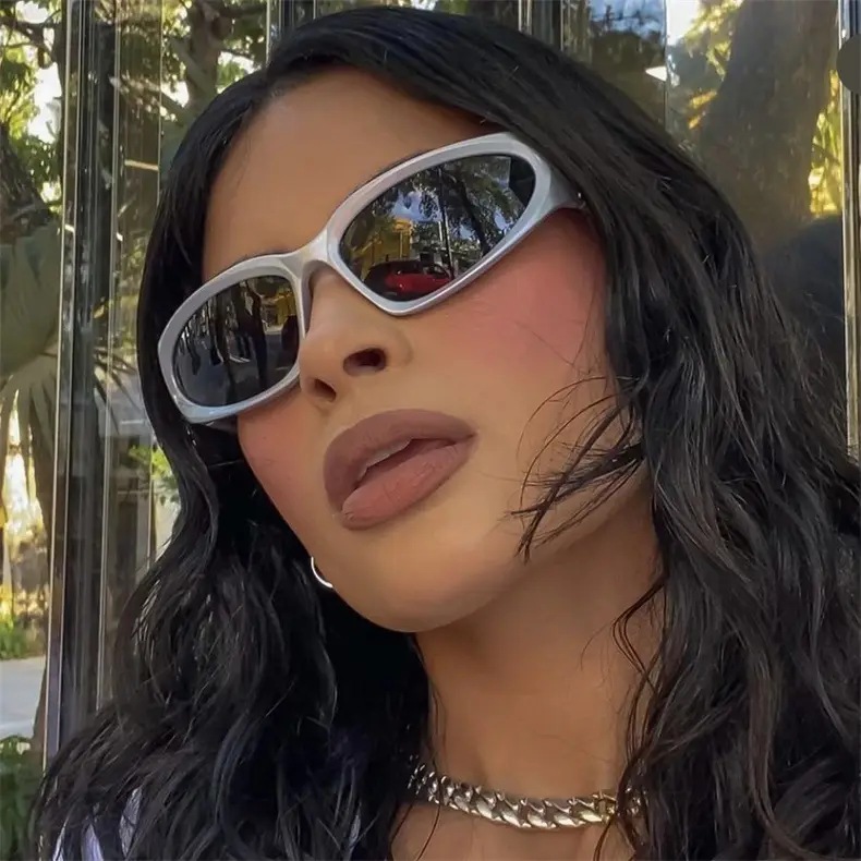 Millennium Future Cyberpunk Sunglasses Hot Girl Pink Freedom Theme — feature 3