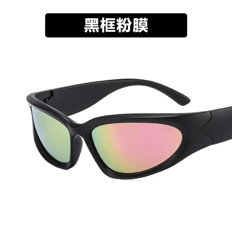 Millennium Future Cyberpunk Sunglasses Hot Girl Pink Freedom Theme - Image 10