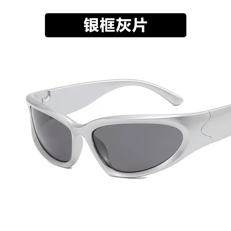 Millennium Future Cyberpunk Sunglasses Hot Girl Pink Freedom Theme - Image 2