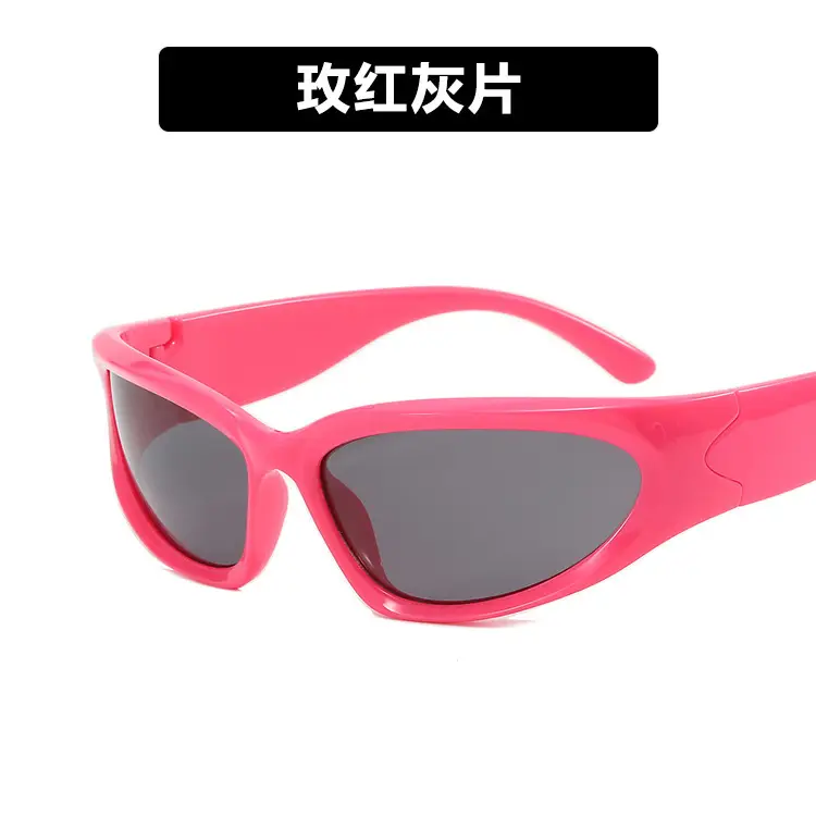 Millennium Future Cyberpunk Sunglasses Hot Girl Pink Freedom Theme - Image 6