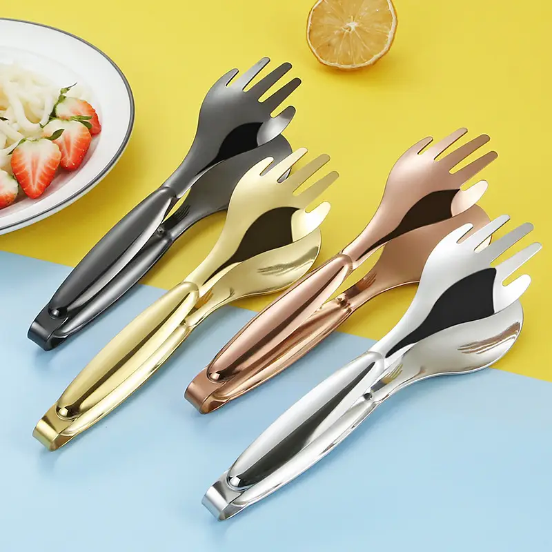 Stainless Steel Food Tongs for Home Kitchen Use
