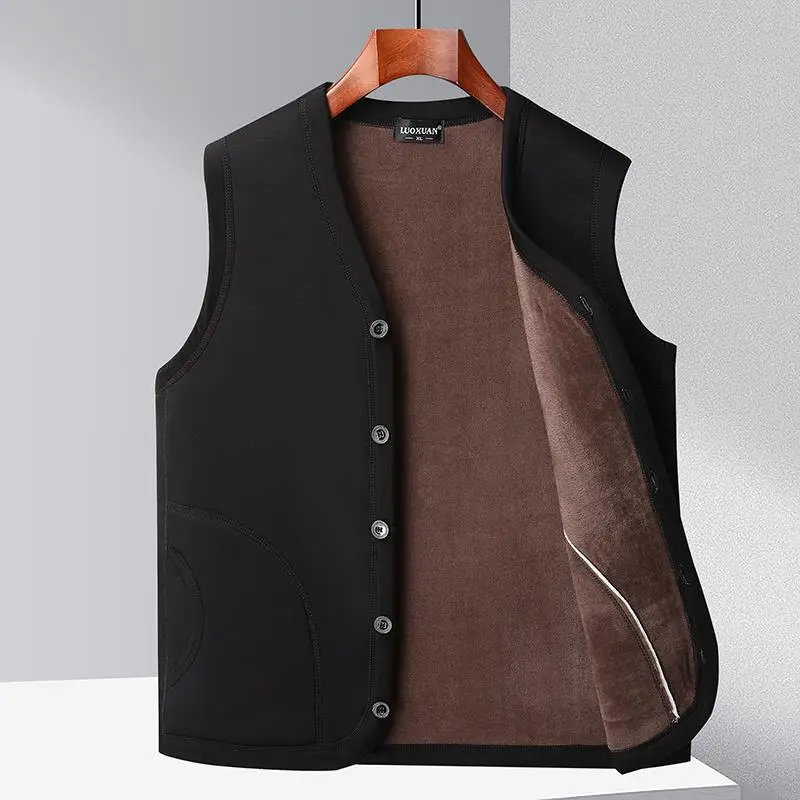 Grey Fleece Vest for Men Winter Coat Medium to Large - Image 6