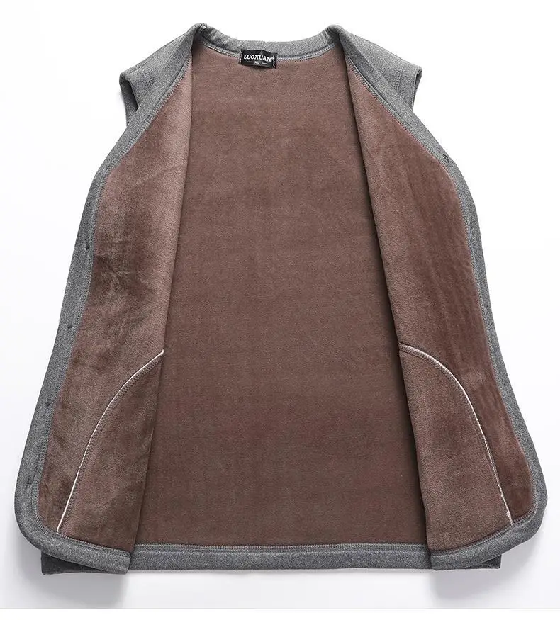 Grey Fleece Vest for Men Winter Coat Medium to Large — feature 11