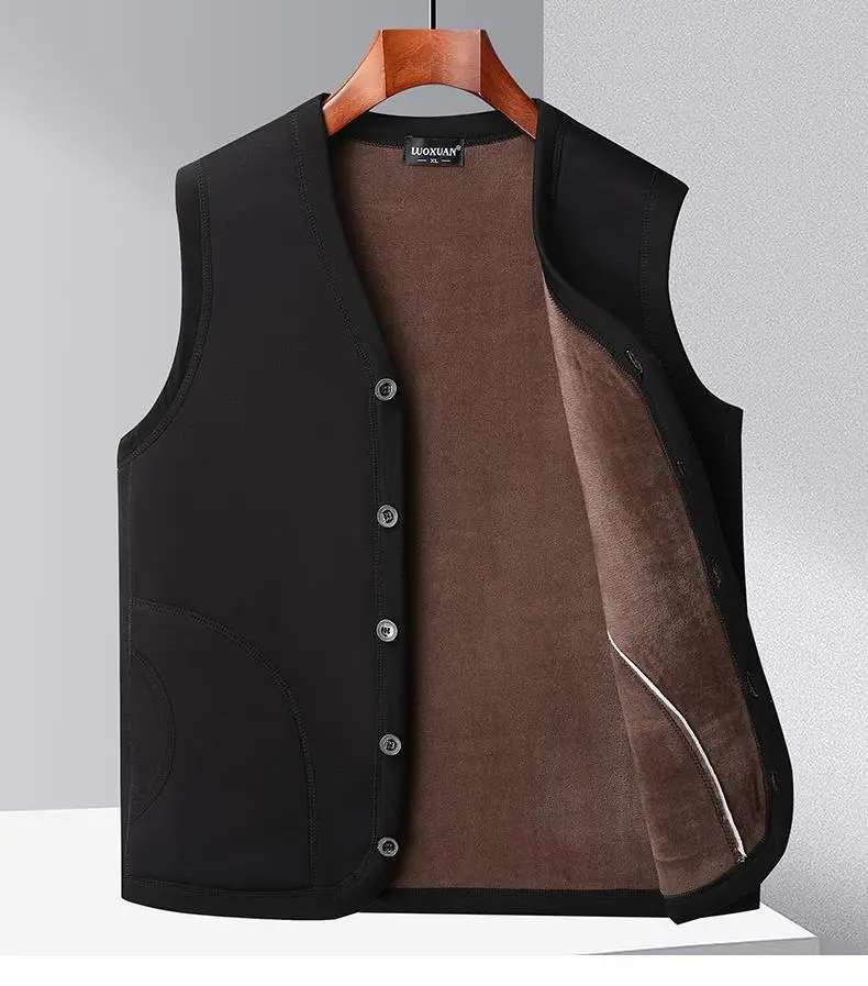 Grey Fleece Vest for Men Winter Coat Medium to Large — feature 16