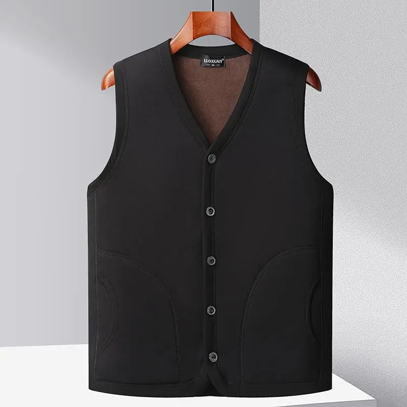 Grey Fleece Vest for Men Winter Coat Medium to Large - Image 3