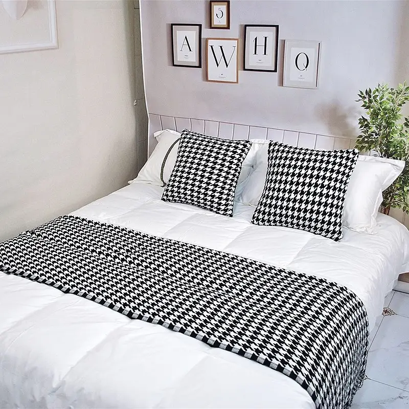 Modern Houndstooth Living Room Sofa Pillow Case - Image 5