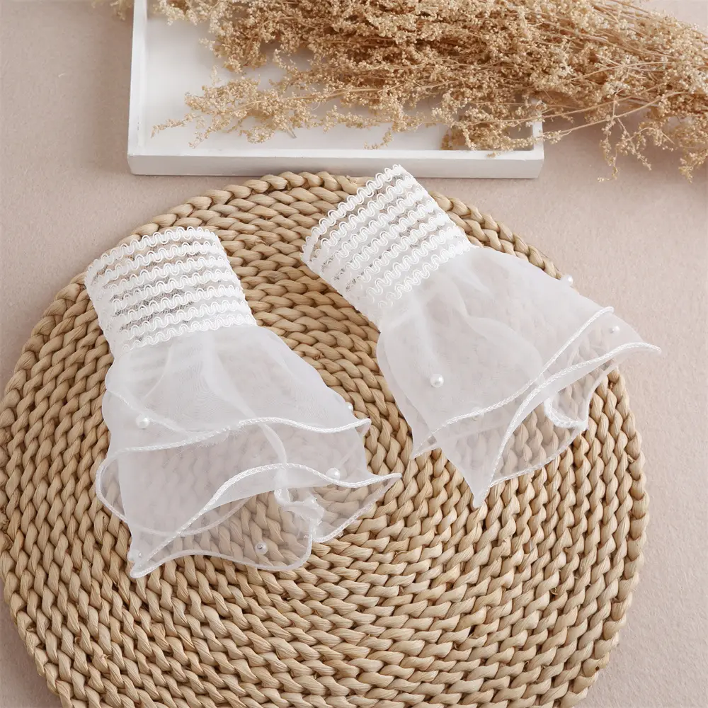 Black Lace Cuff Accessories for Women - Image 4