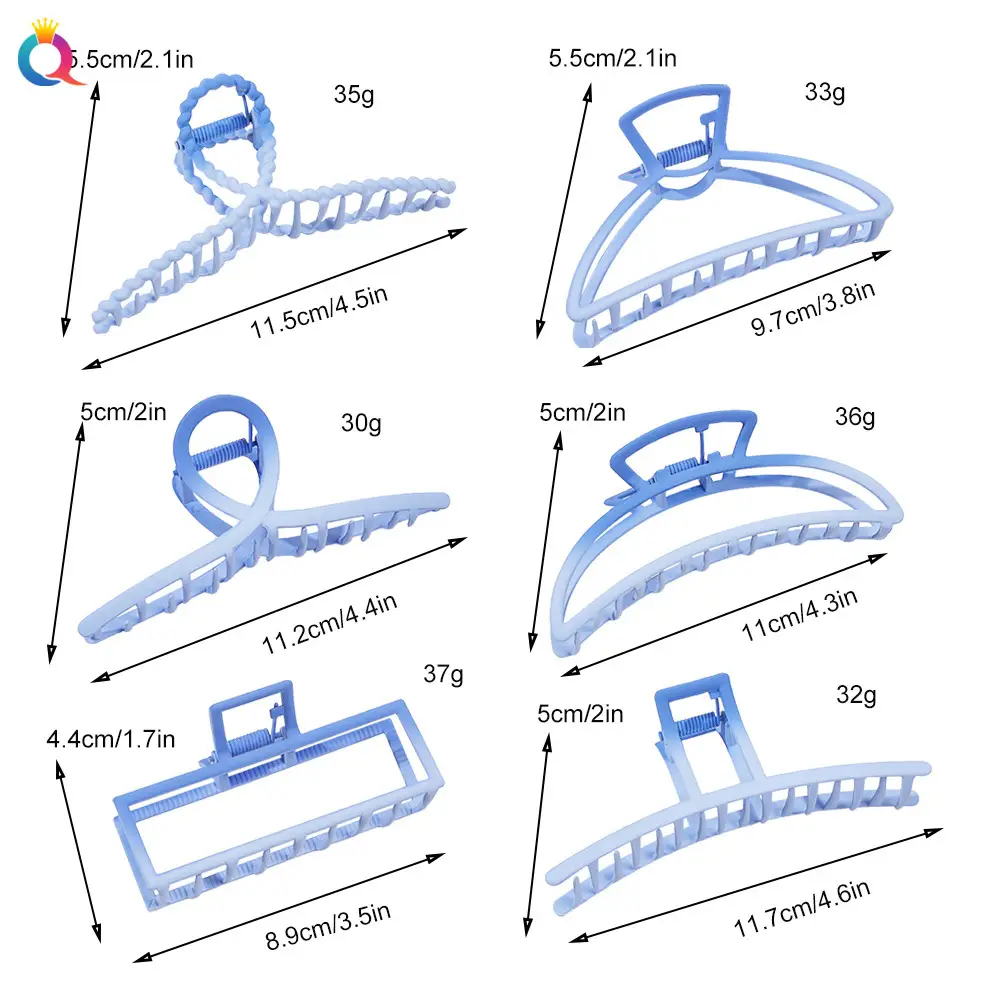 Qiyue Metal Hair Clip 14cm Large Shark Clip - Image 13