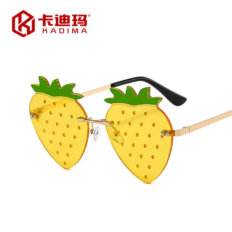 Strawberry Frameless Sunglasses for Women - Image 15