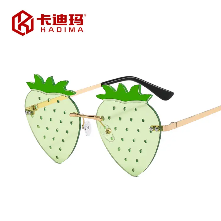 Strawberry Frameless Sunglasses for Women - Image 16