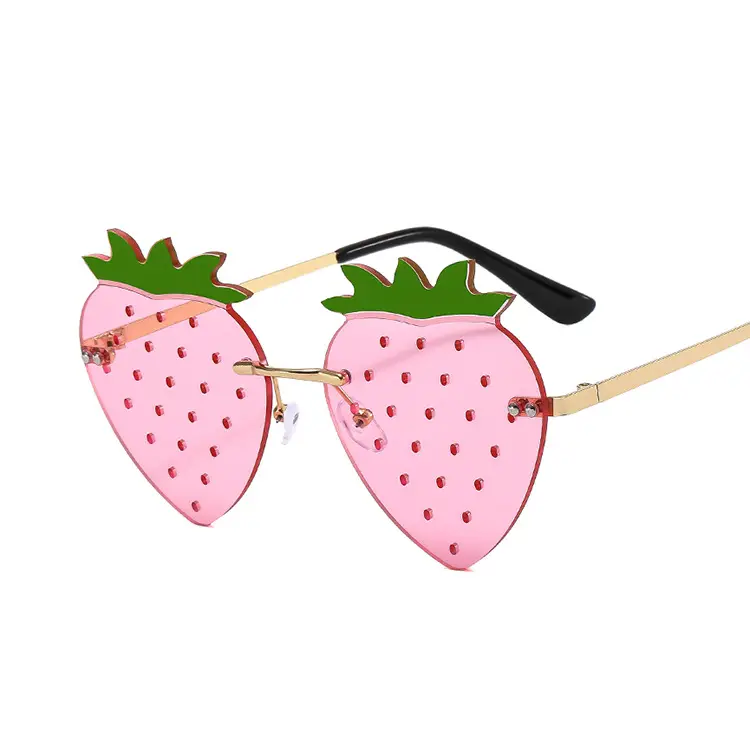 Strawberry Frameless Sunglasses for Women - Image 17