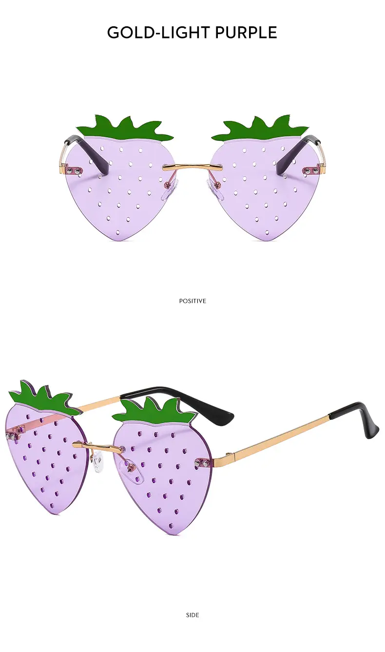 Strawberry Frameless Sunglasses for Women — feature 14