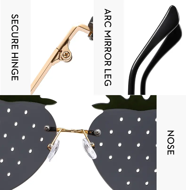 Strawberry Frameless Sunglasses for Women — feature 24