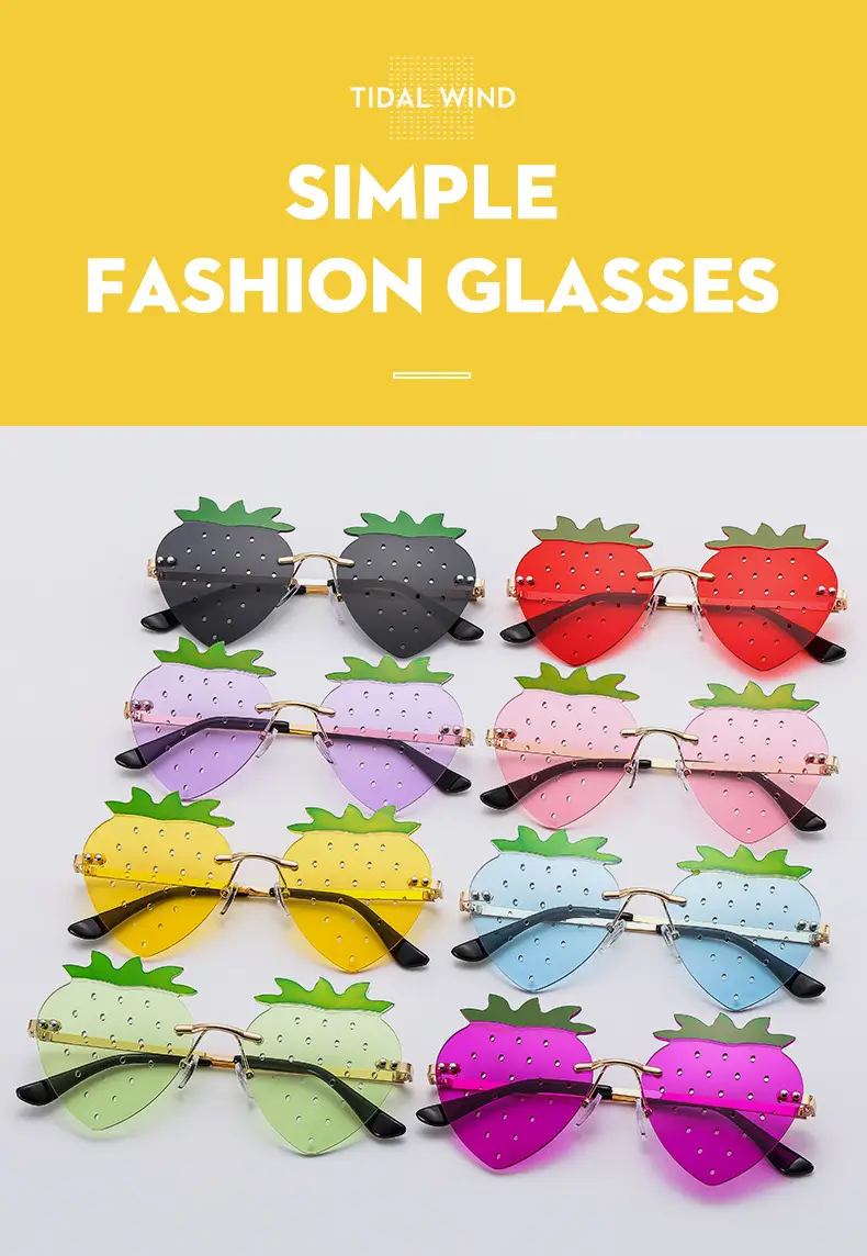 Strawberry Frameless Sunglasses for Women — feature 4