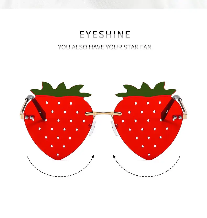 Strawberry Frameless Sunglasses for Women — feature 5