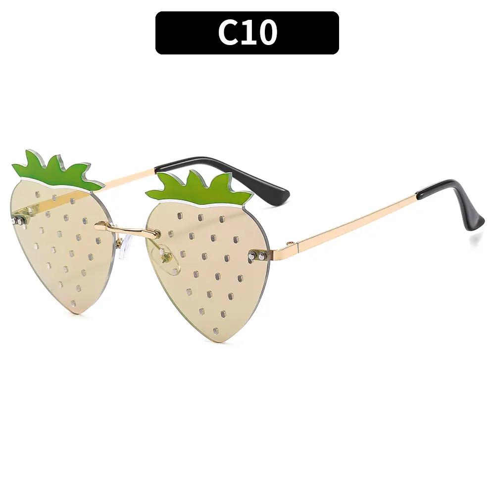 Strawberry Frameless Sunglasses for Women - Image 10